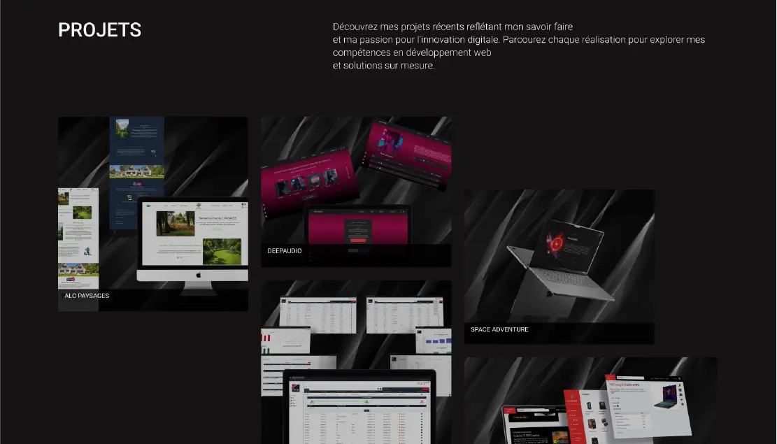 Portfolio de projets de développement web dynamiques et sur-mesure