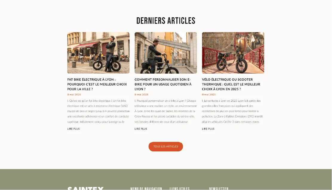 Optimisation SEO et blog spécialisé pour site de velo